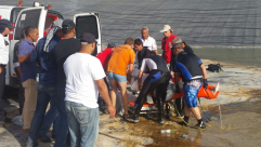  بالصور: بعد فشل طواقم الانقاذ - غواصون من يافا ينجحون بانتشال جثة الشاب المفقود بالنقب